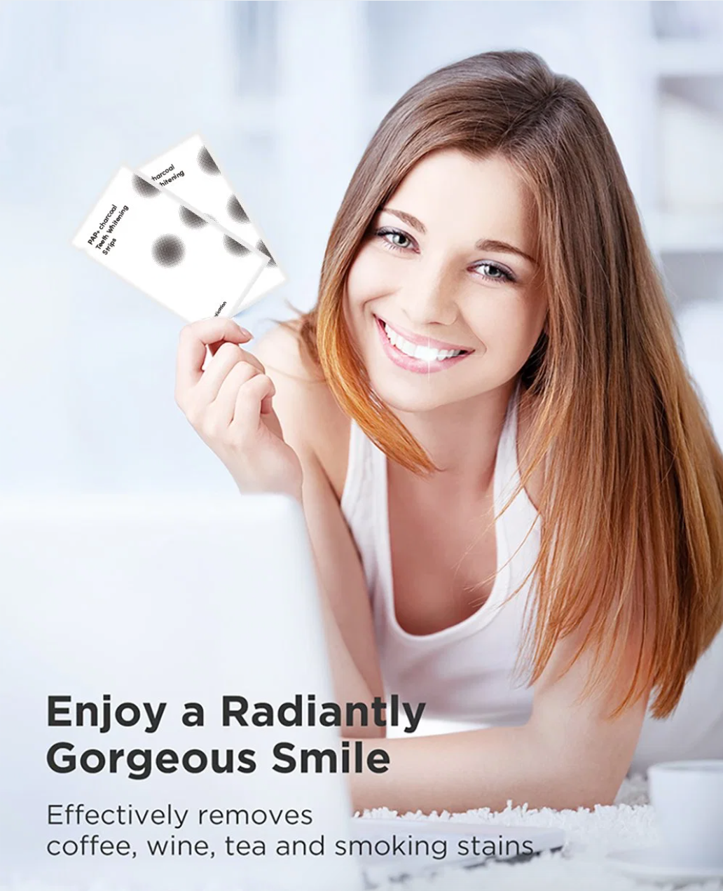 Charcoal Brilliance: Whitening Strips for a Dazzling Smile!