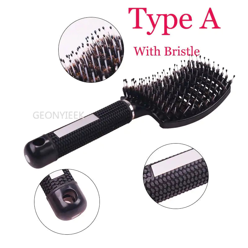 Gentle Care Hairbrush: Effortless Tangle-Free Styling